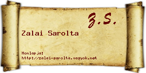 Zalai Sarolta névjegykártya